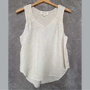 🎉CLOTH & STONE Linen Tank Top, Size Med, Natural/Tan - EVEREVE